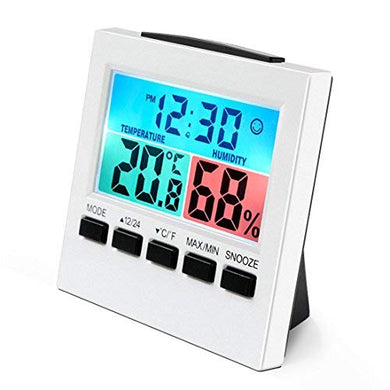 Termometro Igrometro Digitale LCD per Interno/Esterno Blu - Ilgrandebazar