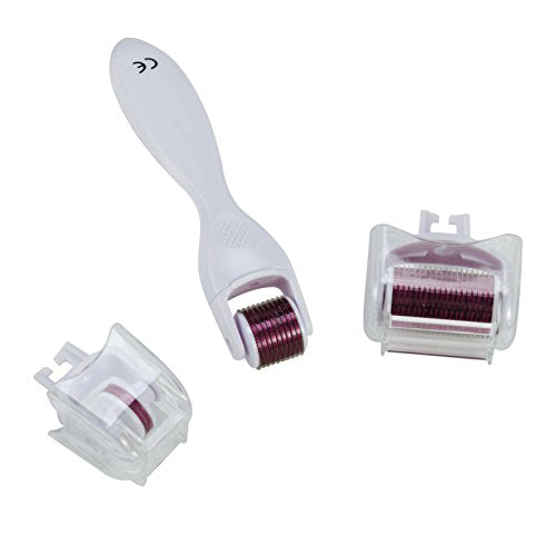 Derma Roller Kit 3 in 1 - 0.5mm, 1.0mm, 1.5mm, il Miglior White Purple - Ilgrandebazar