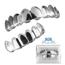 Carica l&#39;immagine nel visualizzatore di Gallery, Gioielli dentali placcati in oro bianco 24 carati, 8 denti per arcata... - Ilgrandebazar
