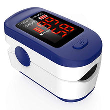 Carica l'immagine nel visualizzatore di Gallery, AGPTEK Saturimetro da dito Professionale Pulsossimetro Digitale Ossimetro Portatile con Display OLED per Frequenza Del Polso e La Saturazione di Ossigeno SpO2 e Cardiofrequenzimetro,Blu Oximeter