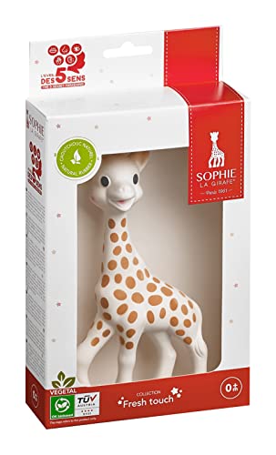 SOPHIE LA GIRAFE, Sophie la giraffa Fresh Touch Box, Giocattolo in gomma naturale al 100% per bambini