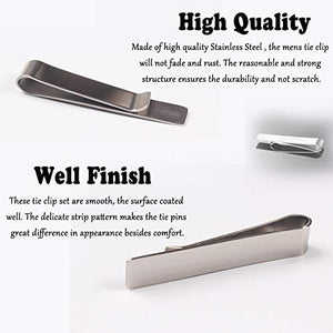 WENTS Fermacravatta Uomo Set di 3 Tie Clip Bar Ferma Cravatta Stile... - Ilgrandebazar