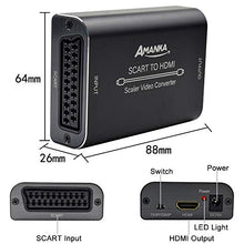 Carica l'immagine nel visualizzatore di Gallery, AMANKA 1080P Scart a HDMI Convertitore Adattatore con a Alluminio