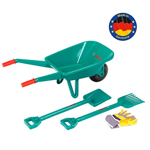 Theo Klein 2752 - Bosch Set Giardino Con Carro Sabbia verde