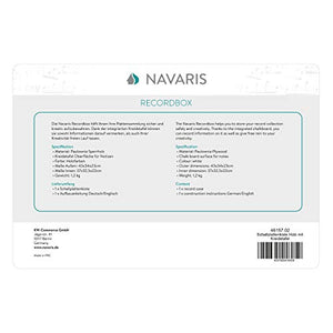 Navaris Cassetta dischi vinile in legno - Cassa porta vinili 66 Bianco - Ilgrandebazar