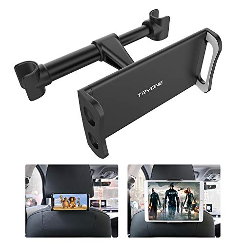 Tryone Supporto Tablet Poggiatesta Auto, supporto per tablet sedile Nero