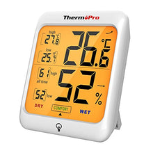 Carica l&#39;immagine nel visualizzatore di Gallery, ThermoPro TP53 Termometro Igrometro Interno Misuratore di Umidità e Temperatura Ambiente Digitale Termoigrometro Professionale per Casa con Tocca Retroilluminazione