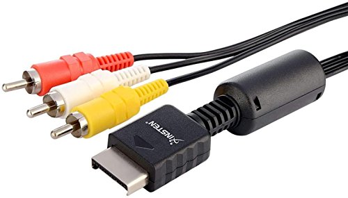 COMPOSITO AV CAVO video & audio PER SONY Playstation 1 PS1 PS2 PS3 nero