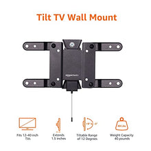 Carica l'immagine nel visualizzatore di Gallery, Amazon Basics, Supporto a parete per TV inclinabile, si adatta a da 12 pollici a 40 pollici e VESA 200 x 200, Nero, da 30.4 cm a 109 cm