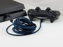 Carica l&#39;immagine nel visualizzatore di Gallery, Lioncast 2x Cavo Ricarica PS4/Xbox 4m controller, Blu e Nero
