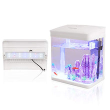 Carica l&#39;immagine nel visualizzatore di Gallery, Nobleza - Nano Acquario in Vetro per Pesci Acqua Tropicali con 7 L, Bianco - Ilgrandebazar
