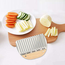 Carica l&#39;immagine nel visualizzatore di Gallery, Coltello Ondulato, Taglia Patate, Lama per Patatine Fritte, per...