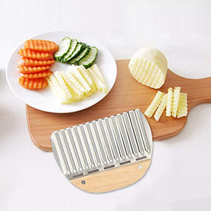 Coltello Ondulato, Taglia Patate, Lama per Patatine Fritte, per...