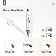 Carica l&#39;immagine nel visualizzatore di Gallery, OLEEP 80 Colori Art Sketch Pennarelli a Doppia Punta Broad Fine Point Graphic - Ilgrandebazar