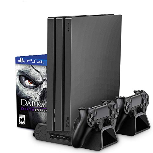 RegeMoudal PlayStation Supporto Verticale per PS4 Pro/ Slim/ PS4,con Nero