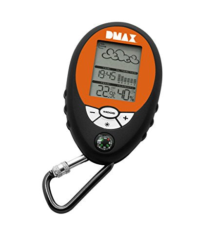 Dmax Mobile 6 in 1 Stazione Meteo, Nero/Arancione, 9.2 x 6 x 2 cm - Ilgrandebazar
