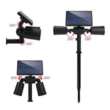 Carica l&#39;immagine nel visualizzatore di Gallery, Lampade Solari a led da Esterno 2 in 1, Luci Giardino con 2 2 Pezzi