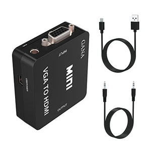 Adattatore VGA a HDMI, GANA 1080P Full HD Convertitore D-SUB a HDMI con cavo... - Ilgrandebazar