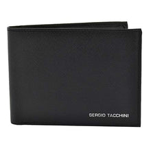 Carica l&#39;immagine nel visualizzatore di Gallery, SERGIO TACCHINI Portafoglio Uomo In Vera Pelle, Nero Classico,