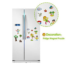 Carica l&#39;immagine nel visualizzatore di Gallery, Puzzle Magnetico Legno Lavagna Magnetica Doppio Lato di nero