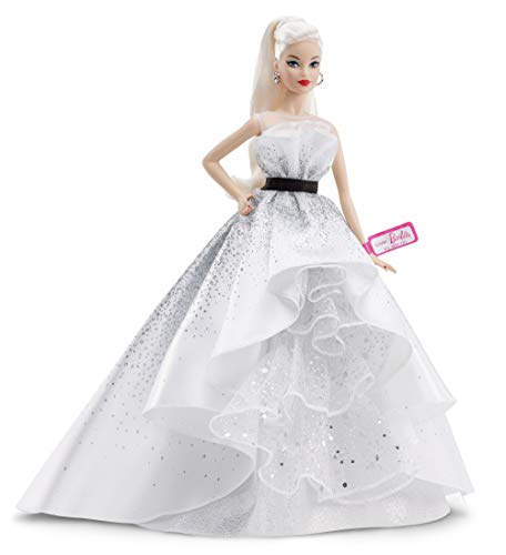 Barbie-60 Anniversario Vestito Bianco Bambola da Collezione per Bambini 6 +... - Ilgrandebazar