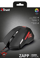 Carica l'immagine nel visualizzatore di Gallery, Trust GXT 4111 Zapp Mouse Gaming con Pulsante Doppio Fuoco, Nero