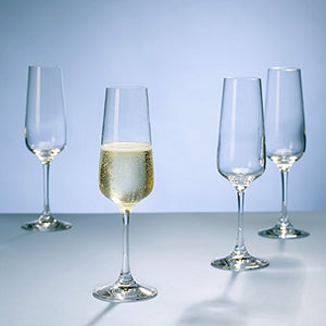 Villeroy & Boch Ovid Flûte, 250 ml, Cristallo, Trasparente, Set di 4 - Ilgrandebazar