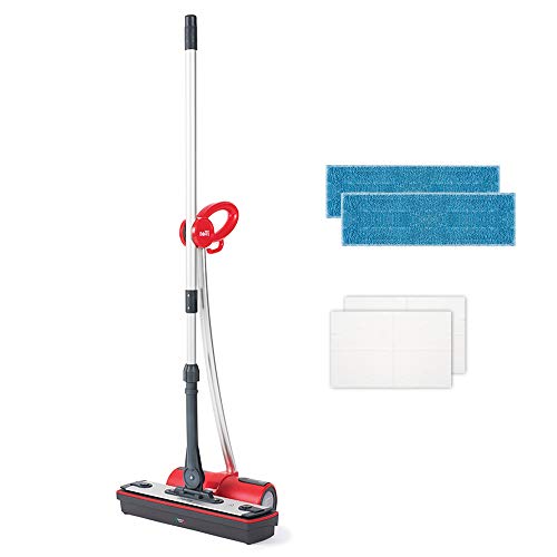 Polti Moppy Red Lavapavimenti a Vapore Cordless per Tutti i Pavimenti e Rosso - Ilgrandebazar