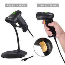 Carica l&#39;immagine nel visualizzatore di Gallery, Neoteck Barcode Scanner USB Lettore Codice a Barre Automatico con Lungo Nero
