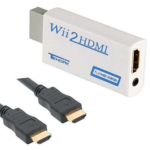 Thlevel Wii su HDMI adattatore Console convertitore con audio Nero