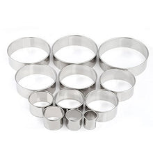 Carica l&#39;immagine nel visualizzatore di Gallery, Gwhole Set di 12 Coppapasta Rotondo Acciaio Inox Tagliapasta Aperta Tondo...