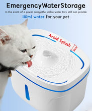 Carica l&#39;immagine nel visualizzatore di Gallery, Fontana per Gatti,Fontanella per Gatti da Interno Ultra Silenziosa da 2,5 Litri con Luce LED Filtro a Carbone Attivo Ciotola per Acqua per Fontana per Gatti per Più Animali Domestici