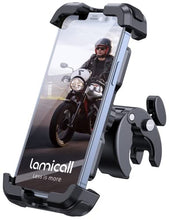 Carica l'immagine nel visualizzatore di Gallery, Supporto Telefono Bicicletta, Lamicall Supporto Telefono Moto - 2022 Universale Manubrio Supporto Cellulare per iPhone 14 Pro Max, 13 12 11 Pro Max, Mini Xs X 8 7, Samsung S10 S9, 4.7-6.8" Smartphones