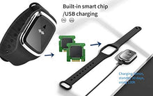 Carica l&#39;immagine nel visualizzatore di Gallery, MENGZF ultrasuoni Bracciale Repellente per zanzare Braccialetto nero