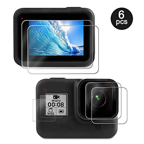 Deyard Pellicola Protettiva per GoPro Hero 8 Black, 4 Pezzi in Vetro...