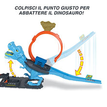 Carica l&#39;immagine nel visualizzatore di Gallery, Hot Wheels - Hot Wheels City Pista con 1 macchinina, sfreccia attraverso un loop gigante per sconfiggere il mega dinosauro, acrobatica da corsa con T-Rex, giocattolo per bambini 4+ Anni, HNP77
