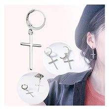 Carica l&#39;immagine nel visualizzatore di Gallery, WikiMiu Orecchini da uomo in argento 925 con pendenti Croce, Gioielli di... - Ilgrandebazar