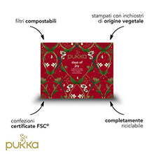 Carica l'immagine nel visualizzatore di Gallery, Pukka Herbs | Calendario dell'Avvento con tisane biologiche Days of Joy | Idea regalo | Eco-friendly e sostenibile | Senza cioccolato | Senza lattosio | 24 filtri, Rosso, 69639960