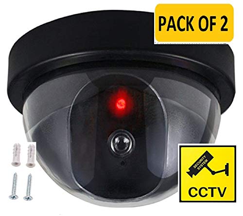 ShaniTech - Confezione da 2 telecamere di sicurezza a cupola con LED...