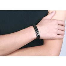 Carica l&#39;immagine nel visualizzatore di Gallery, Amery Braccialetto Magnetico da Uomo Bracciali Terapia Magnetica Nero - Ilgrandebazar