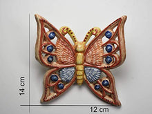 Carica l&#39;immagine nel visualizzatore di Gallery, Farfalla media in ceramica traforata rossa e blu - Ilgrandebazar