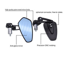 Carica l&#39;immagine nel visualizzatore di Gallery, KATUR Specchi retrovisori Manubrio 7/8 Pollici 22mm Moto Ovale CNC Billet... - Ilgrandebazar