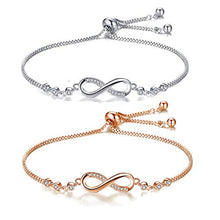 Carica l&#39;immagine nel visualizzatore di Gallery, Bracciale a due fili Infinity Symbol Ladies a... - Ilgrandebazar