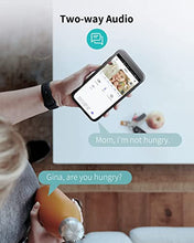 Carica l'immagine nel visualizzatore di Gallery, BJS Telecamera di Sorveglianza WiFi, 1080P &amp; Telecamera WiFi per Neonato/Anziano/Animale Domestico, Baby Camera con Audio Bidirezionale, Rilevamento del Movimento/Suono