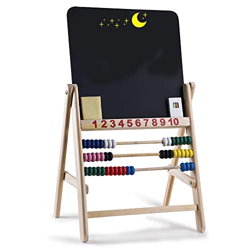 Grandi Giochi- Giochi Lavagna in Legno con Cavalletto, Multicolore - Ilgrandebazar