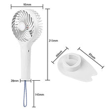 Carica l'immagine nel visualizzatore di Gallery, Zorara Ventilatore Palmare USB, Mini Portatile con Bianco