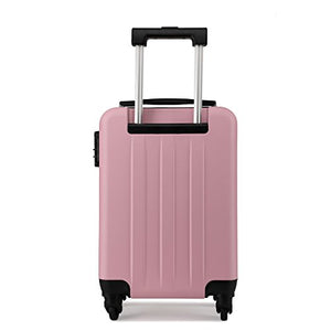 Kono Trolley rigido in ABS Bagaglio a Mano Valigia Rigida e Leggera con Rosa