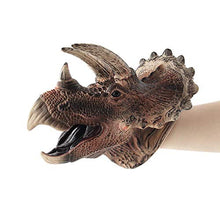 Carica l&#39;immagine nel visualizzatore di Gallery, Kobwa - Marionetta a forma di dinosauro, 21,08 cm, in morbida Triceratops - Ilgrandebazar