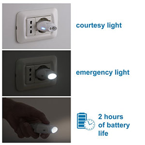 Electraline 58303 Torcia d'Emergenza Automatica con Funzione Luce di Bianco