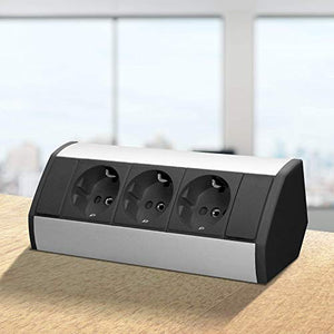 Orno GM-9001 - Presa tripla ad angolo con sicurezza per bambini, ideale Nero - Ilgrandebazar